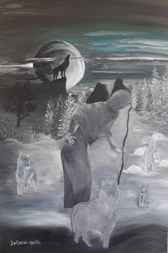 pintura-em-tela-noite-lobos